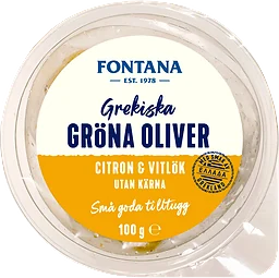 Oliver Grekiska Gröna Citron Vitlök 100g Fontana