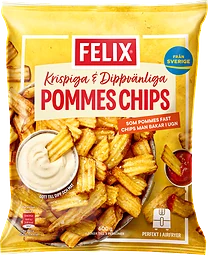 Pommes Chips Krispiga Dippvänliga Frysta