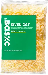 Hårdost Riven ost 200 g ICA Basic