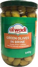 Gröna Oliver I Saltlake 640g Al Wadi