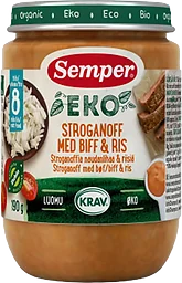 Ris med biff stroganoff Från 8m 190g KRAV Semper