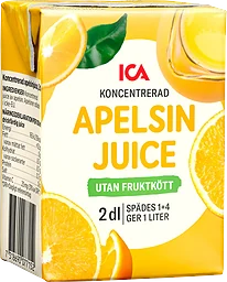 Apelsinjuice utan fruktkött Koncentrat 2dl ICA
