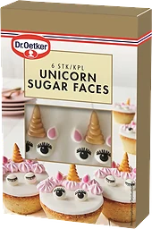 Bakdekoration Unicorn Sugar Faces 10g Dr. Oetker