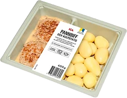 Pannbiff med kokt kulpotatis & svampsås 400g ICA
