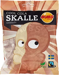 Cool cola skalle Gelatinfri vegansk 190g Bubs Godis