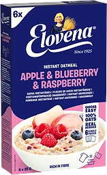 Havregrynsgröt äpple, blåbär & hallon 210g Elovena