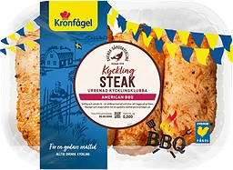 KycklingSteak urbenad kycklingklubba BBQ American ca 850g Kronfågel