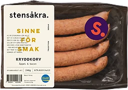 Kryddkorv Äppel Bacon 87% Kötthalt 240g Stensåkra