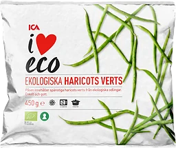 Haricots verts Fryst Ekologisk 450g ICA I love eco