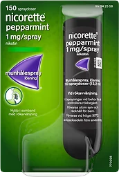 Munhålespray Mint 1mg/spray 13ml Nicorette