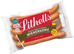 Wienerkorv 5-pack 74% Kötthalt 300g Lithells