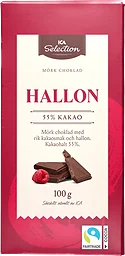 Chokladkakor Mörk choklad Hallon 100g ICA Selection