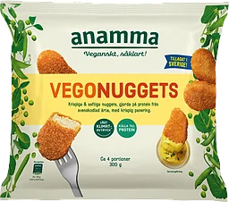 Vegonuggets av ärta Glutenfri Vegansk 300g Anamma
