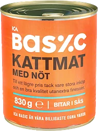 Kattmat Oxkött 830g ICA Basic