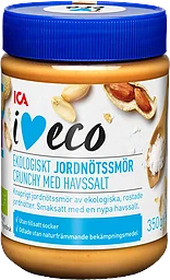 Jordnötssmör Crunchy med havssalt 350g KRAV ICA I love eco