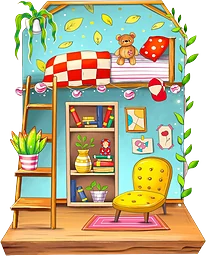 Comfy Spaces. Mysig och gullig Cozy Coloring målarbok från Coloring Book Cafe
