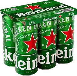 Öl Lager 3,5% 50cl 6-p Heineken
