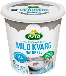 Kvarg mild Naturell laktosfri 1000g Arla