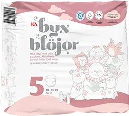 Byxblöjor Strl 5 10-14kg 36-p  ICA
