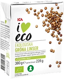 Gröna Linser 380g ICA I love eco