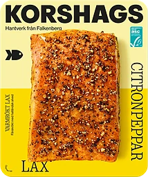 Laxfilé Färsk Varmrökt Citronpeppar ca 500g Miljömärkt Korshags