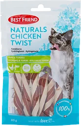 Hundtugg Naturals kycklingtwist 80 Gram Best friend