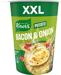 Snack pot Potatismos, bacon & lök