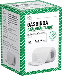 Gasbinda Självhäftande 8cm x 4m 1-p ICA Hjärtat