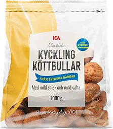 Kycklingköttbullar Stekta Färska 1kg ICA