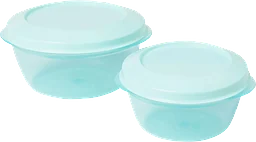 Förvaringsburkar Aqua 0,25/0,5l 2-p ICA Basic