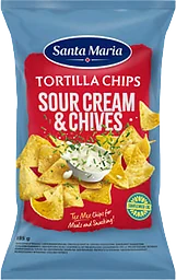 Tortilla Chips Sourcream & Chives 185g Santa Maria