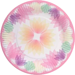 Tallrikar Rosa Blomma 8-p