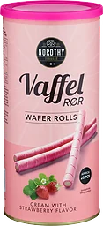 Wafer Rolls Strawberry 250g Nordthy