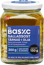 Salladsost Tärnad i olja 300g ICA Basic
