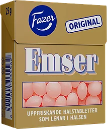 Halstabletter Emser 25g Fazer