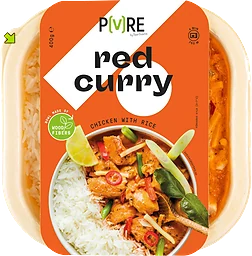 Kyckling Red Curry med Ris 400g Topsfood Pure