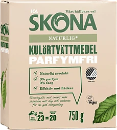 Kulörtvättmedel Parfymfri Ekologisk 750ml ICA Skona