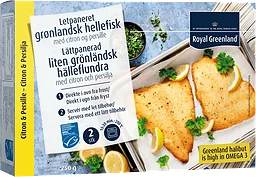 Hälleflundra panerad citron & persilja 250g Royal Greenland