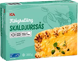 Fiskgratäng skaldjurssås Fryst 350g ICA
