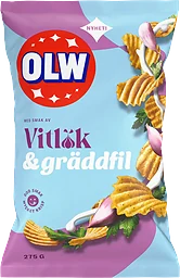 Potatischips Chips Vitlök/Gräddfil 275g OLW