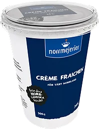 Crème fraichen 34% Naturell 500g Norrmejerier