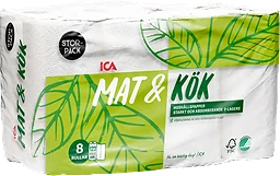 Hushållspapper Mat & kök 8-p Miljömärkt ICA