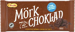 Mörk choklad 72 % Sockerfri 100g Cloetta