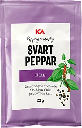 Svartpeppar Hel 22g ICA