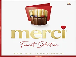 Chokladask Finest selection Röd 675g Merci