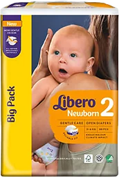 Blöjor Newborn Storlek 2 3-6kg 88-p Miljömärkt Libero