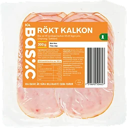 Rökt Kalkon 300g ICA Basic