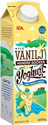 Vaniljyoghurt Mild  Mindre Socker 1000g ICA