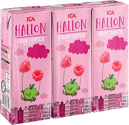 Fruktdryck Hallon 3-p 20cl ICA