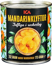 Mandarinklyftor i sockerlag 312g ICA